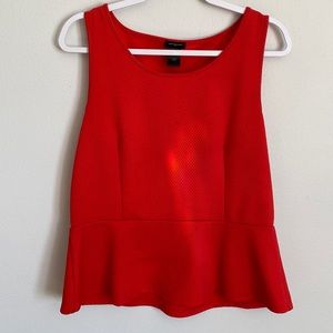 Ann Taylor red peplum blouse